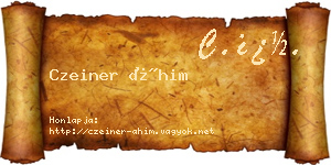 Czeiner Áhim névjegykártya